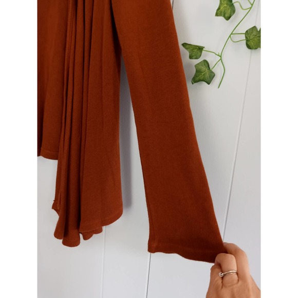 Blue Canoe Organic Brown Open Front Flowy Cardigan - Picture 4 of 8